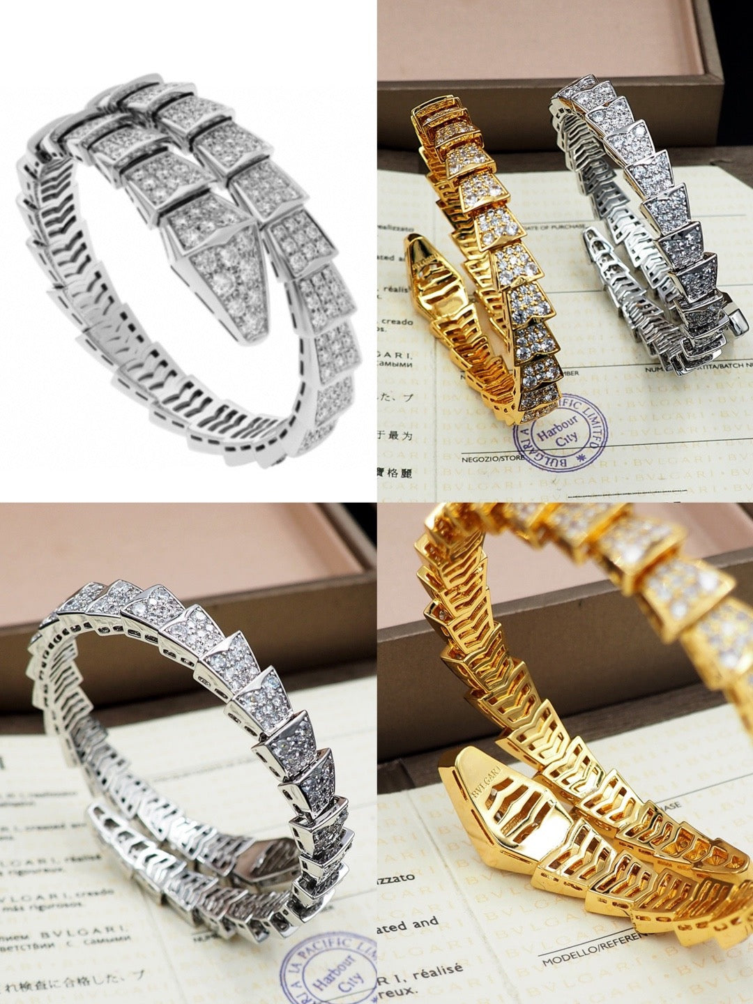 [⭐Hyrra Jewelry]SERPENTI BRACELET 8MM SILVEE DIAMOND