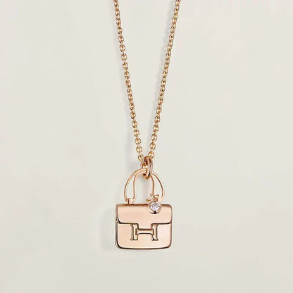 [⭐Hyrra Jewelry]AMULETTE PEDANT ROSE GOLD NECKLACE
