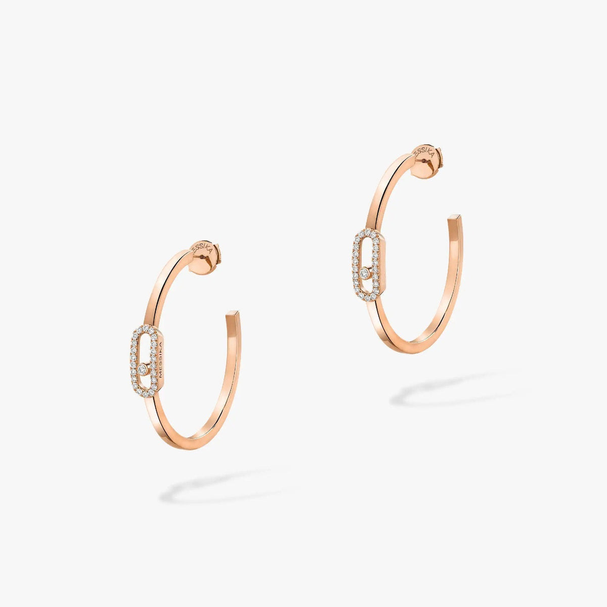 [⭐Hyrra Jewelry]CREOLES MOVE UNO PM DIAMOND EARRINGS