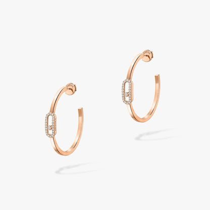 [⭐Hyrra Jewelry]CREOLES MOVE UNO PM DIAMOND EARRINGS