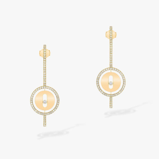 [⭐Hyrra Jewelry]Demo MOVE ARROW PINK GOLD DIAMOND EARRINGS