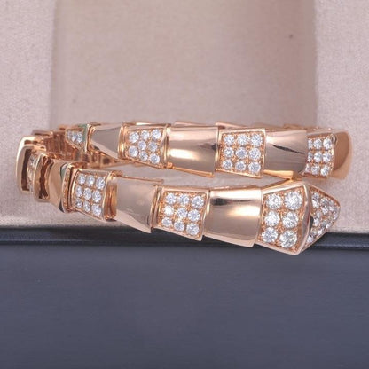 [⭐Hyrra Jewelry]SERPENTI BRACELET PINK GOLD DIAMOND