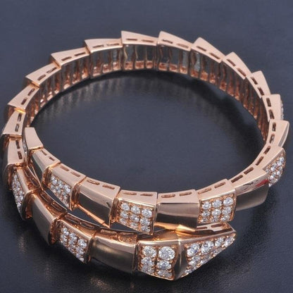 [⭐Hyrra Jewelry]SERPENTI BRACELET PINK GOLD DIAMOND