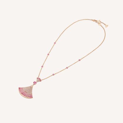 [⭐Hyrra Jewelry]DREAM NECKLACK DIAMOND PINK GOLD