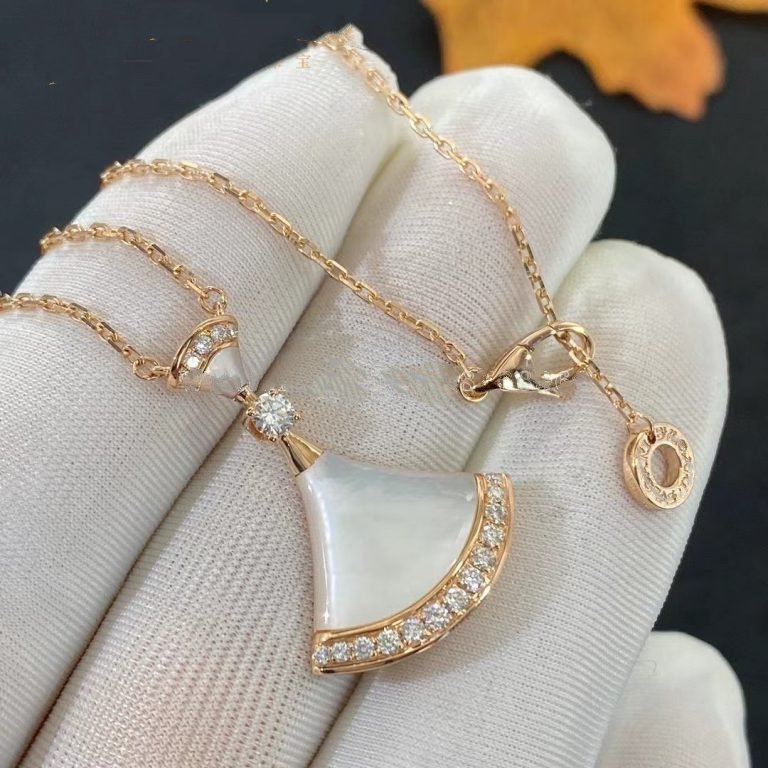 [⭐Hyrra Jewelry]DREAM NECKLACE MOP PINK GOLD DIAMOND