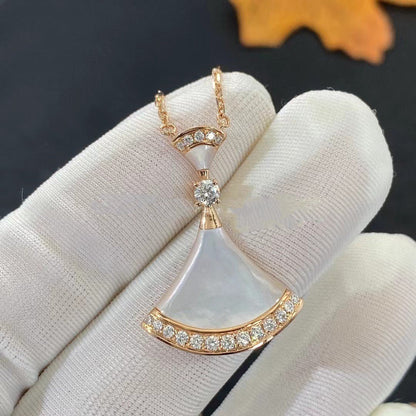 [⭐Hyrra Jewelry]DREAM NECKLACE MOP PINK GOLD DIAMOND
