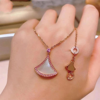 [⭐Hyrra Jewelry]DREAM NECKLACE MOP DIAMOND PINK