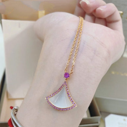 [⭐Hyrra Jewelry]DREAM NECKLACE MOP DIAMOND PINK