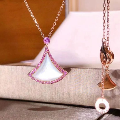 [⭐Hyrra Jewelry]DREAM NECKLACE MOP DIAMOND PINK