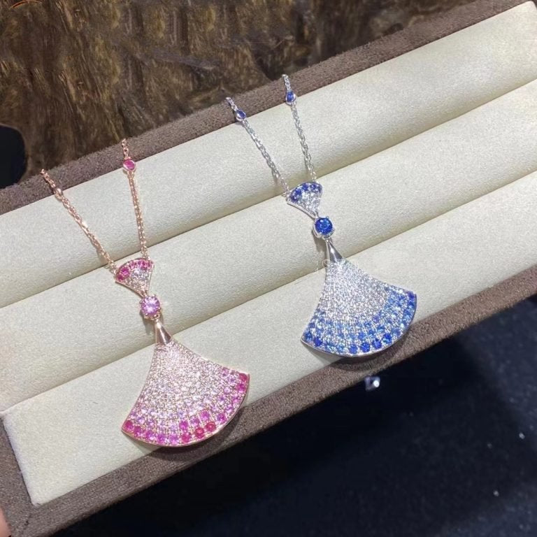 [⭐Hyrra Jewelry]DREAM NECKLACK DIAMOND PINK GOLD