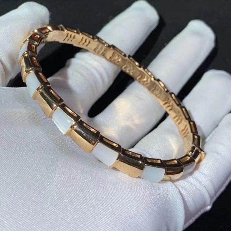 [⭐Hyrra Jewelry]SERPENTI BRACELET PINK GOLD MOP