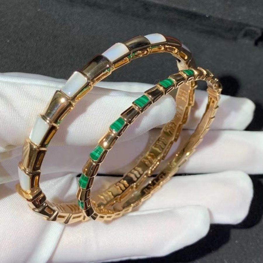 [⭐Hyrra Jewelry]SERPENTI BRACELET PINK GOLD MOP