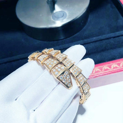 [⭐Hyrra Jewelry]SERPENTI BRACELET 8MM PINK GOLD DIAMOND