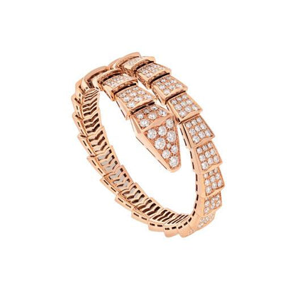 [⭐Hyrra Jewelry]SERPENTI BRACELET 8MM PINK GOLD DIAMOND