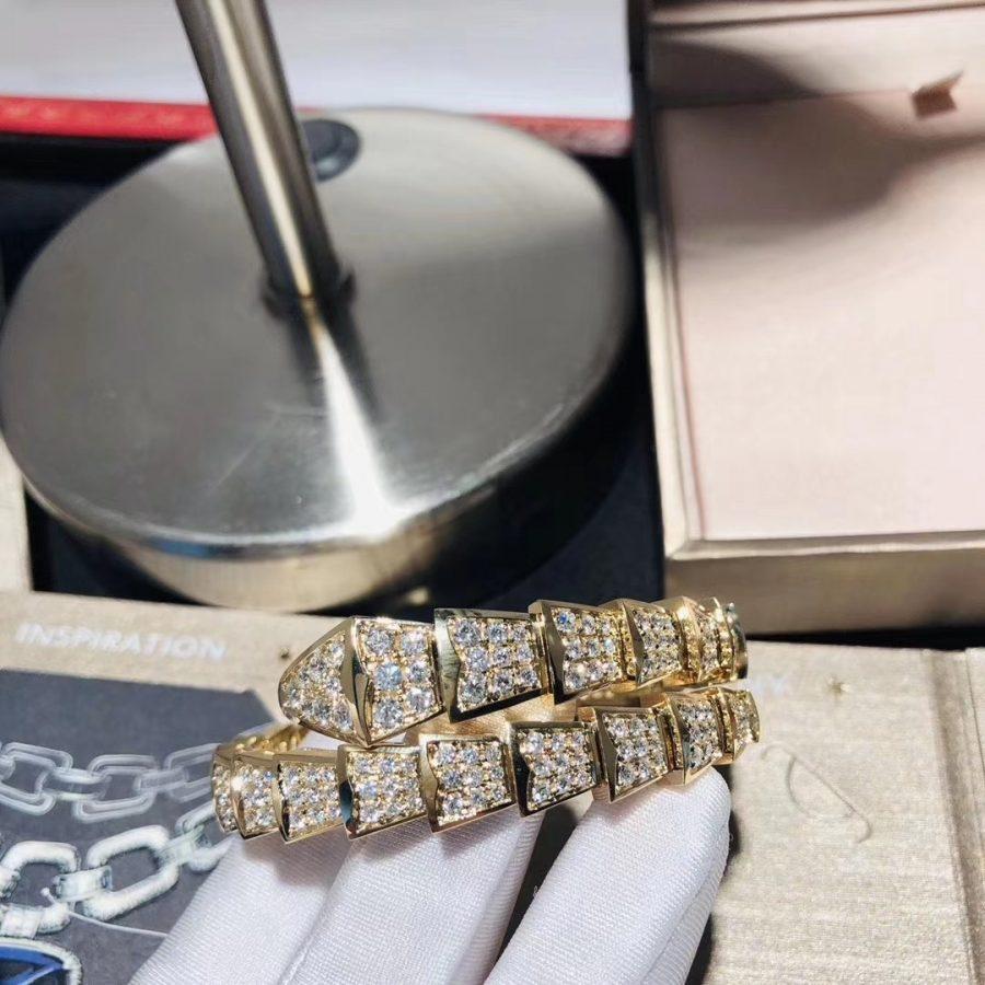[⭐Hyrra Jewelry]SERPENTI BRACELET 8MM GOLD DIAMOND