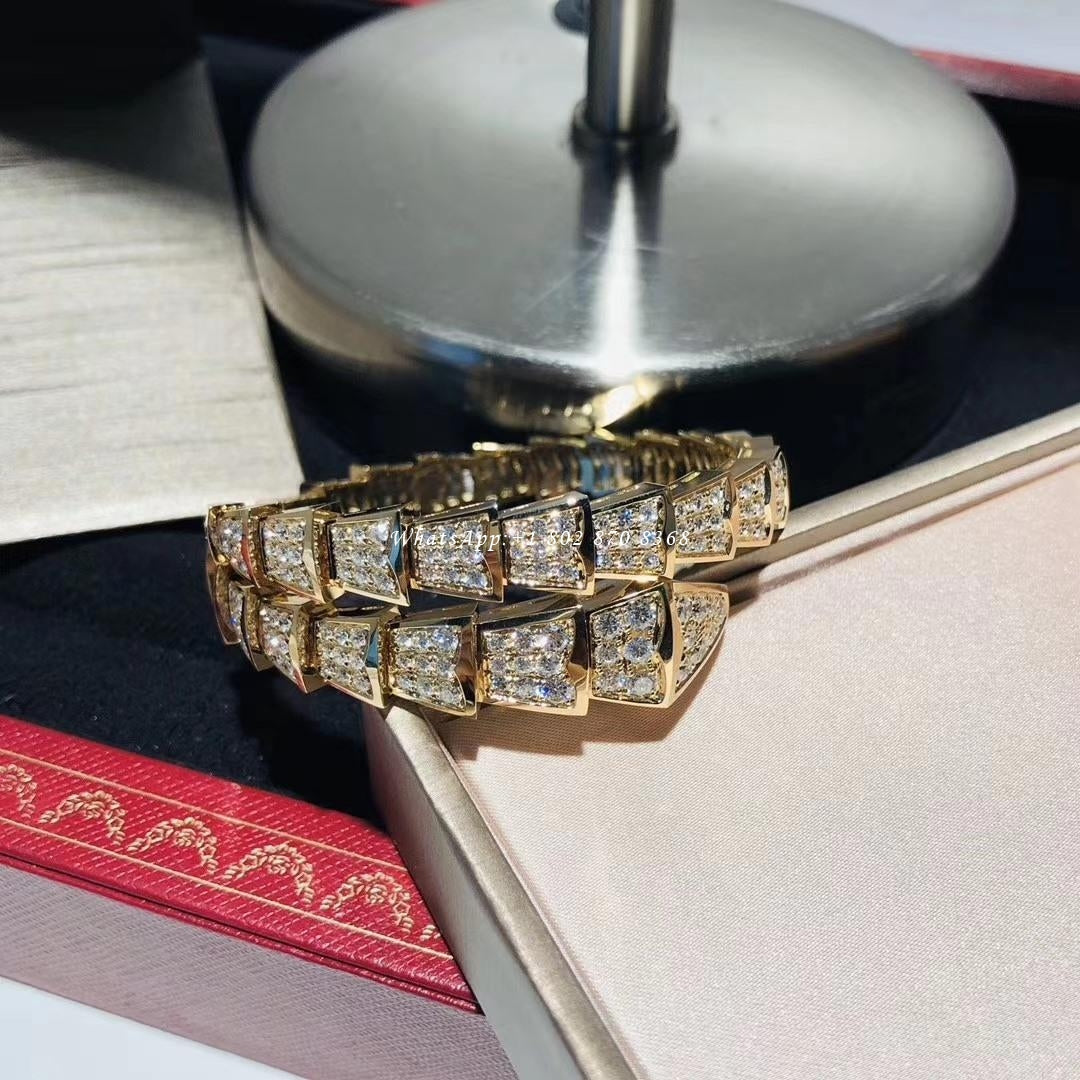 [⭐Hyrra Jewelry]SERPENTI BRACELET 8MM GOLD DIAMOND