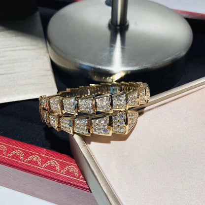[⭐Hyrra Jewelry]SERPENTI BRACELET 8MM GOLD DIAMOND