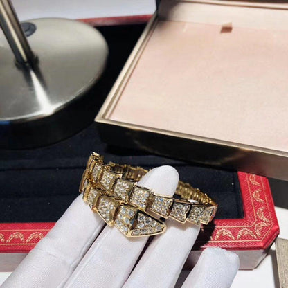 [⭐Hyrra Jewelry]SERPENTI BRACELET 8MM GOLD DIAMOND