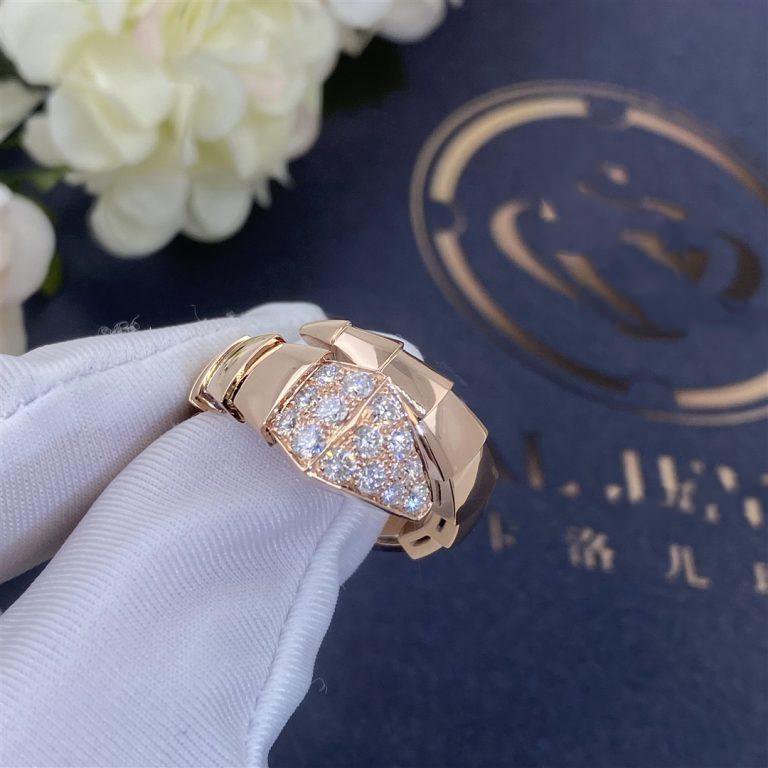 [⭐Hyrra Jewelry]SERPENTI RING PINK GOLD DIAMOND