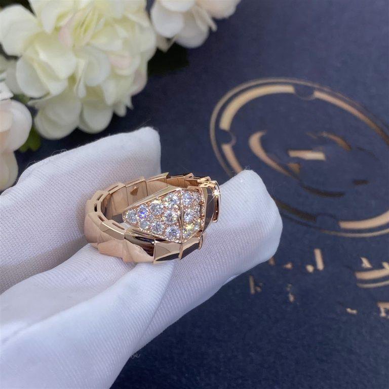 [⭐Hyrra Jewelry]SERPENTI RING PINK GOLD DIAMOND