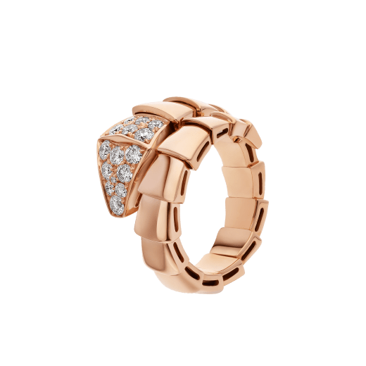 [⭐Hyrra Jewelry]SERPENTI RING PINK GOLD DIAMOND