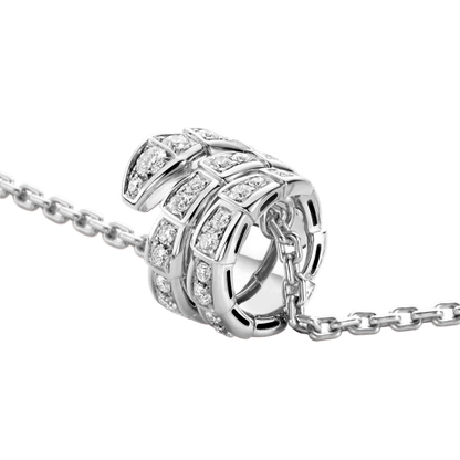 [⭐Hyrra Jewelry]SERPENTI  NECKLACE DOUBLE RING DIAMOND