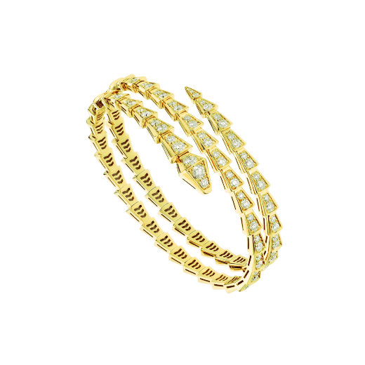 [⭐Hyrra Jewelry]SERPENTI BRACELET GOLD DIAMOND DOUBLE ROW