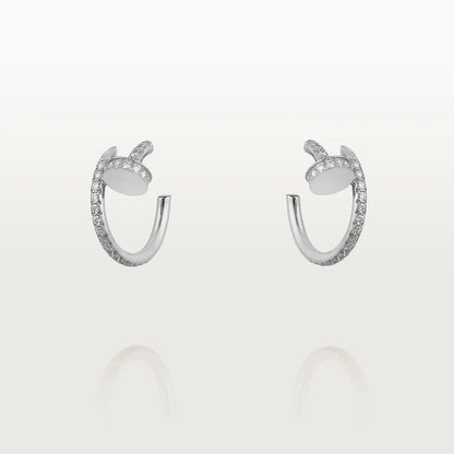 [⭐Hyrra Jewelry]JUSTE EARRINGS 12.75MM SILVER DIAMOND