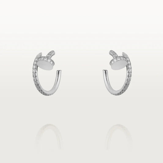 [⭐Hyrra Jewelry]JUSTE EARRINGS 12.75MM SILVER DIAMOND