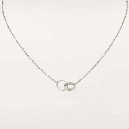 [⭐Hyrra Jewelry]LOVE NECKLACE PINK GOLD AND SILVER