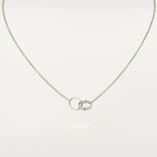 [⭐Hyrra Jewelry]LOVE NECKLACE PINK GOLD AND SILVER