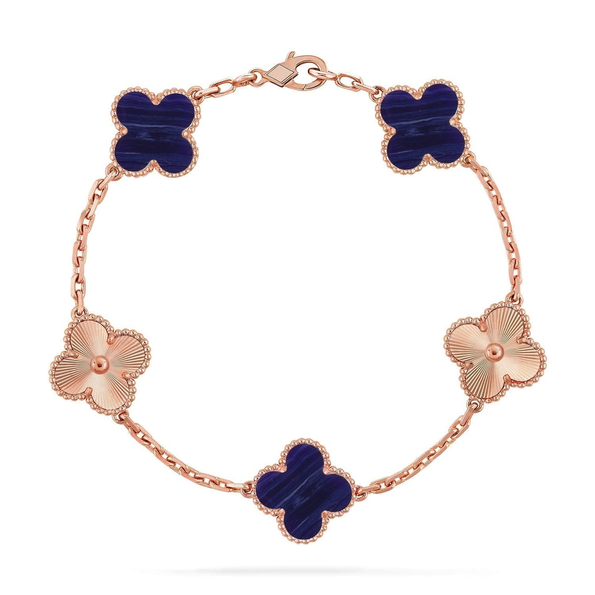[⭐Hyrra Jewelry]CLOVER 5 MOTIF PURPLE STRIPES BRACELET COLLECTION
