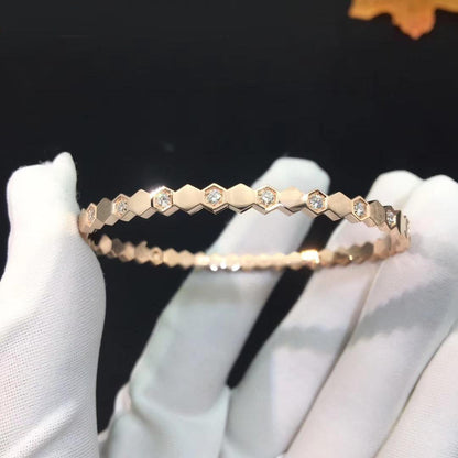 [⭐Hyrra Jewelry]BEE LOVE PINK GOLD DIAMOND BRACELET