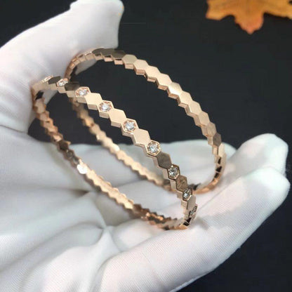 [⭐Hyrra Jewelry]BEE LOVE PINK GOLD DIAMOND BRACELET