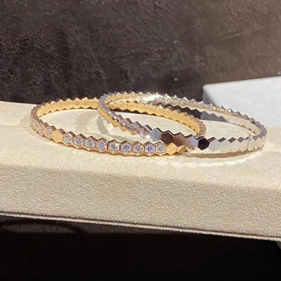 [⭐Hyrra Jewelry]BEE LOVE GOLD BRACELET FULL DIAMOND