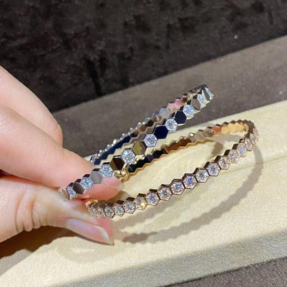 [⭐Hyrra Jewelry]BEE LOVE GOLD BRACELET FULL DIAMOND