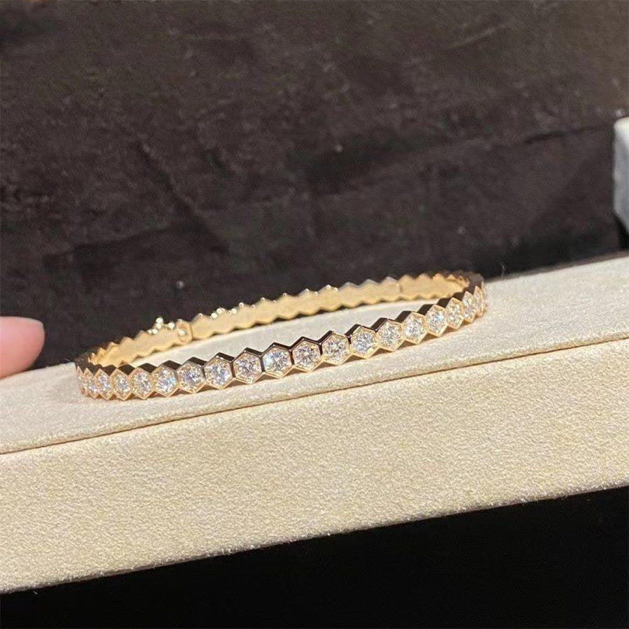 [⭐Hyrra Jewelry]BEE LOVE GOLD BRACELET FULL DIAMOND