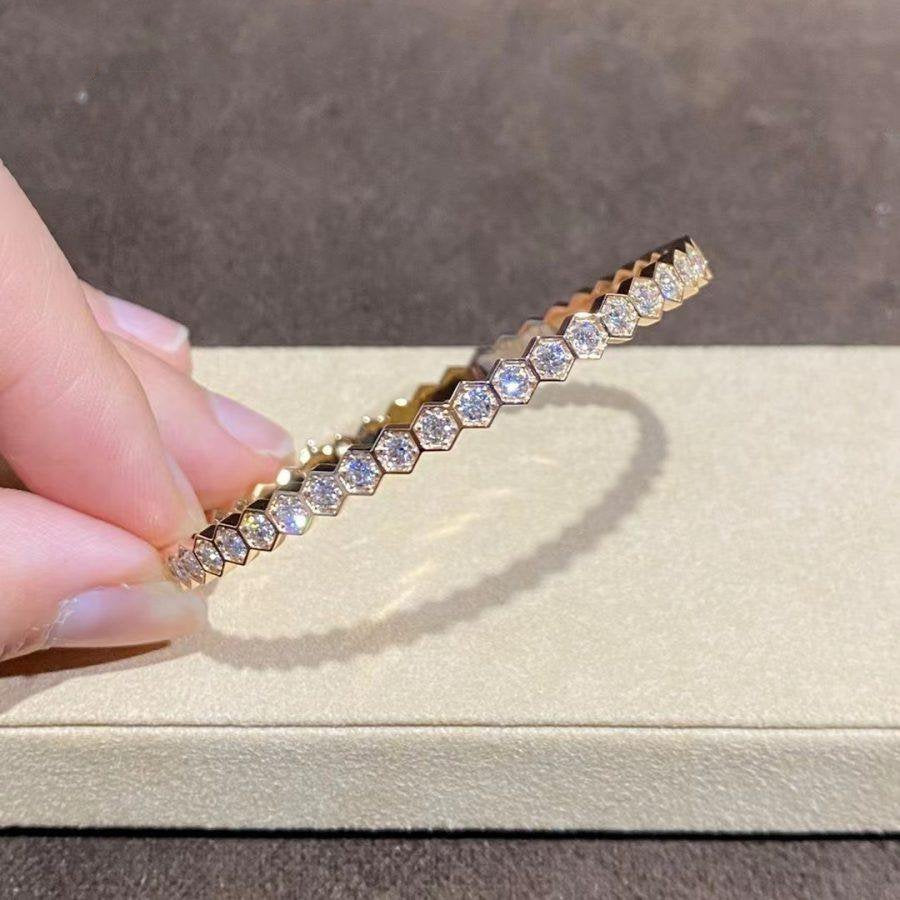 [⭐Hyrra Jewelry]BEE LOVE GOLD BRACELET FULL DIAMOND
