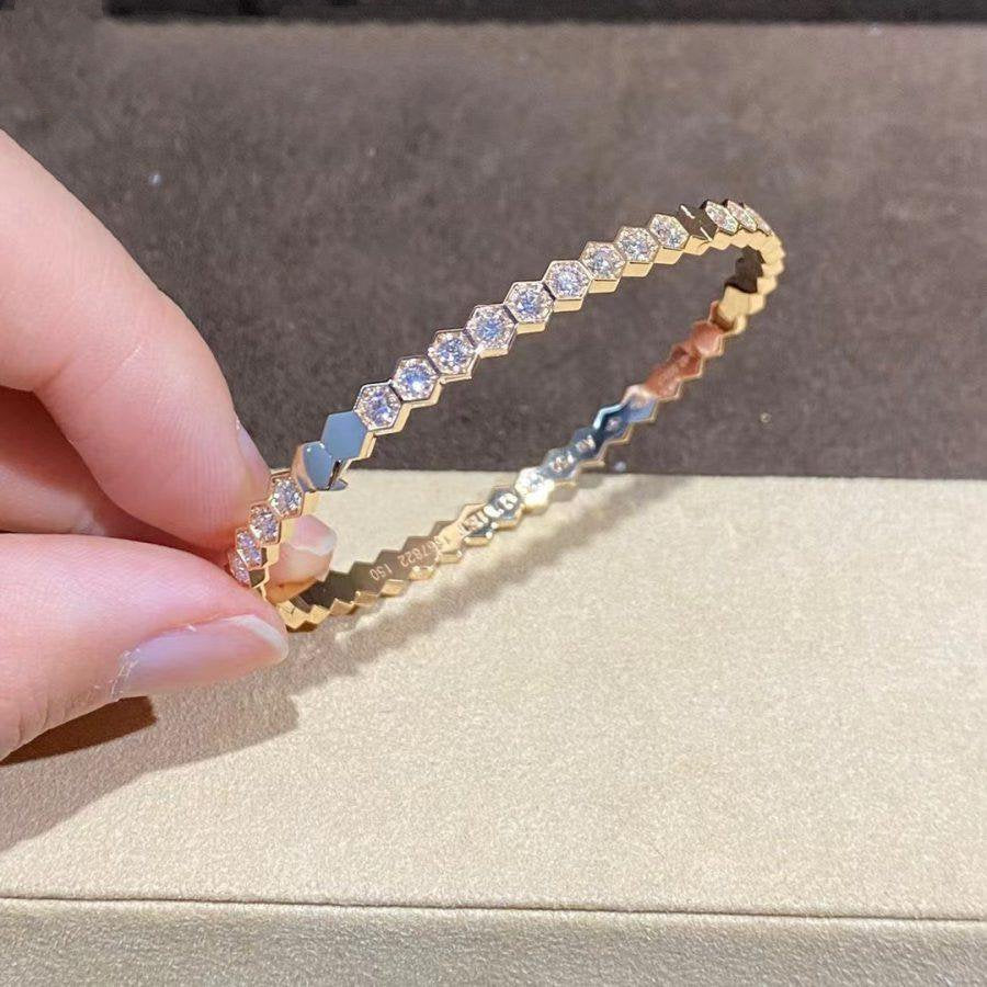 [⭐Hyrra Jewelry]BEE LOVE GOLD BRACELET FULL DIAMOND