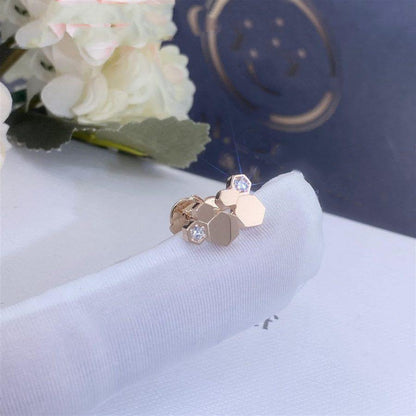 [⭐Hyrra Jewelry]BEE LOVE PINK GOLD DIAMOND EARRINGS