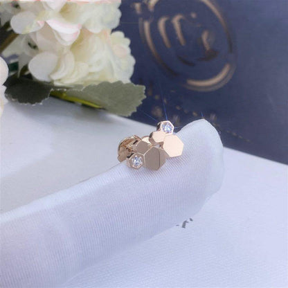 [⭐Hyrra Jewelry]BEE LOVE PINK GOLD DIAMOND EARRINGS