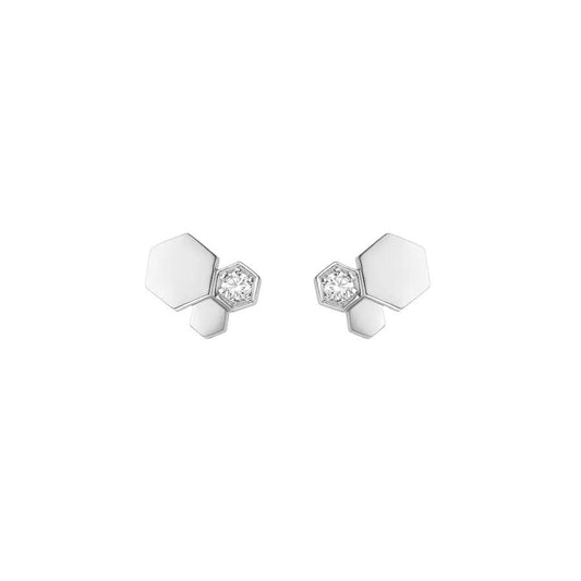 [⭐Hyrra Jewelry]BEE LOVE SILVER DIAMOND EARRINGS