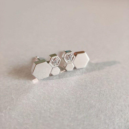 [⭐Hyrra Jewelry]BEE LOVE SILVER DIAMOND EARRINGS