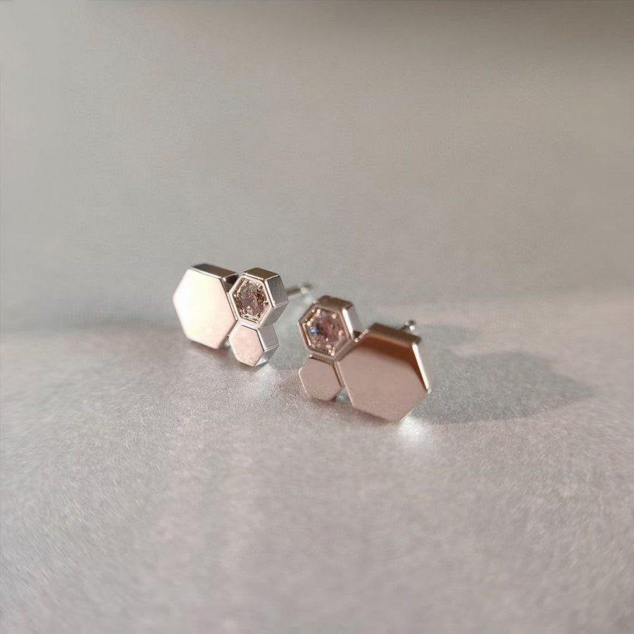 [⭐Hyrra Jewelry]BEE LOVE SILVER DIAMOND EARRINGS