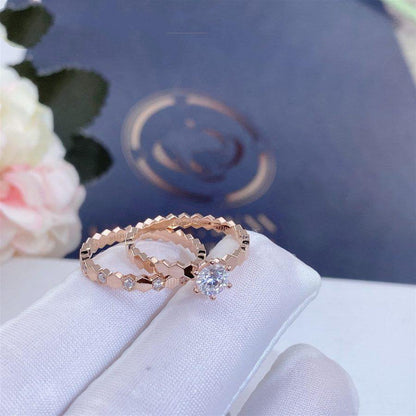[⭐Hyrra Jewelry]BEE LOVE RING PINK GOLD 1 DIAMOND