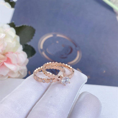 [⭐Hyrra Jewelry]BEE LOVE RING PINK GOLD 1 DIAMOND