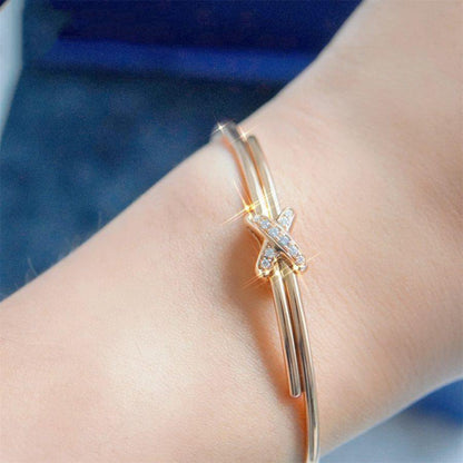 [⭐Hyrra Jewelry]JEUX DE BRACELET PINK GOLD DIAMONDS