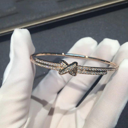 [⭐Hyrra Jewelry]JEUX DE BRACELET DIAMONDS PINK GOLD