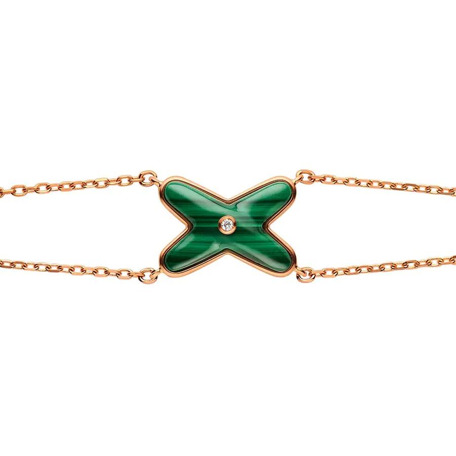 [⭐Hyrra Jewelry]JEUX BRACELET MALACHITE PINK GOLD 1 DIAMOND