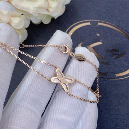 [⭐Hyrra Jewelry]JEUX BRACELET WHITE MOP PINK GOLD 1 DIAMOND